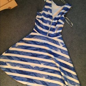 Apt 9 blue and white striped sundress size 4
